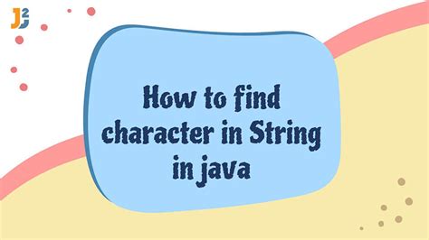 String Java Find Character