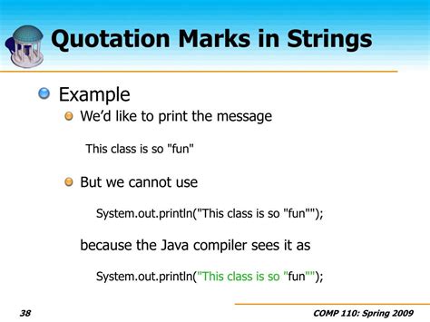 String Java Quotation Marks