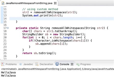 String Java Remove Whitespace