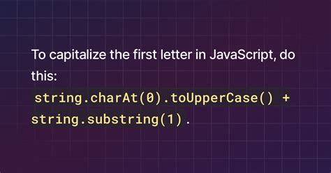 String Javascript Capitalize