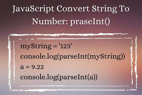 String Javascript Convert Number