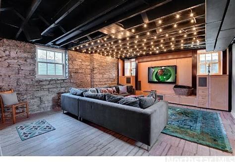 String Lights In Basement