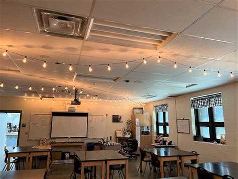 String Lights In Classroom