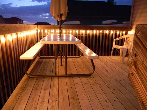 String Lights On Deck Railing
