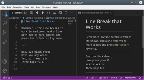 String Line Break Markdown