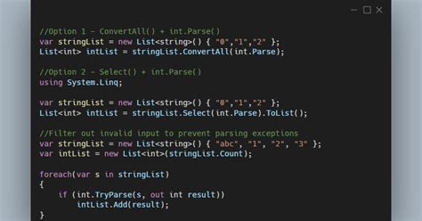 String List To List C#