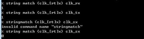 String Match Command In Tcl