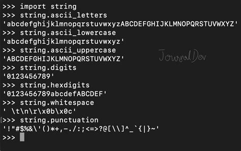 String Module In Python Docs