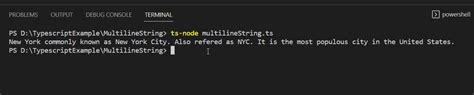 String Multiple Lines Typescript