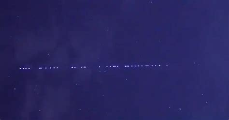 String Of Lights In The Sky Moving