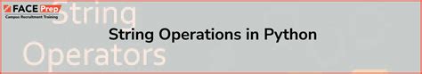 string operations in python program