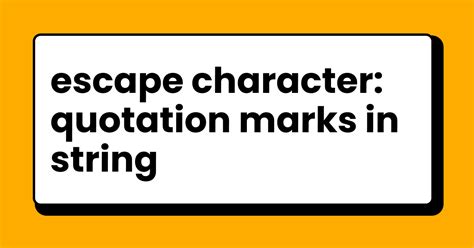 String Quotation Marks C#