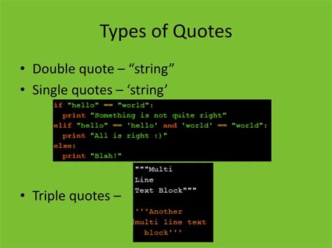 String Quote Character Python