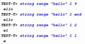 String Range Command In Tcl