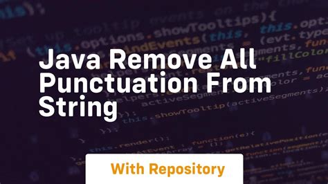 String Remove Punctuation Java