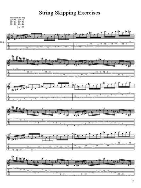 String Skipping Exercises Printable