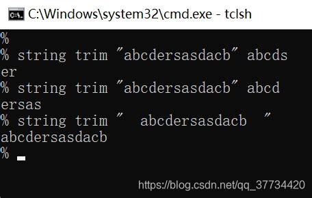 String Trim Example In Tcl
