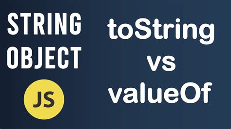 String Vs Tostring In Javascript