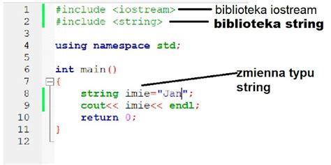 String Zmienna C++