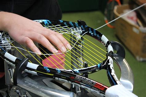 stringing a tennis racquet