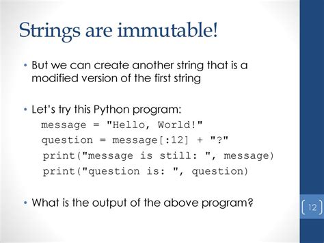 strings are immutable in python example