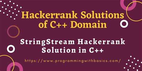 Stringstream C++ Hackerrank Solution