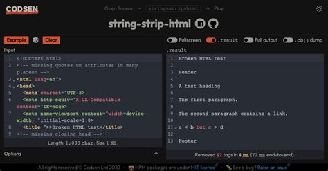 Strip Js String