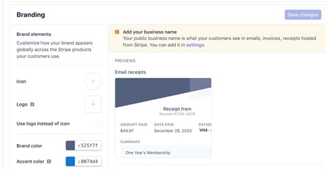 stripe change receipt email