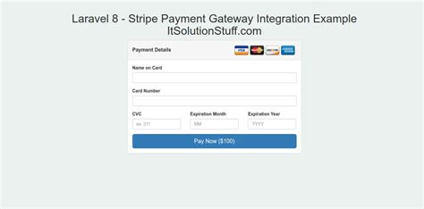stripe payment gateway integration in laravel example