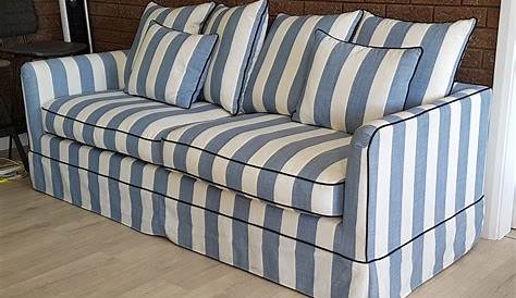 Affordable Custom Striped Couch | A Loveseat For Any Room