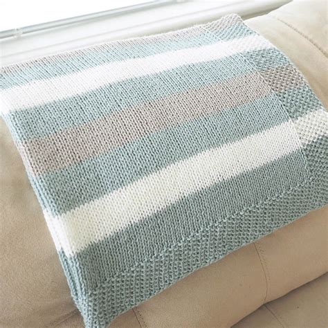 Striped Baby Blanket Knitting Pattern