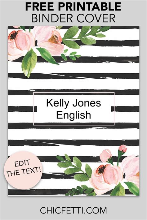 Stripes Binder Cover