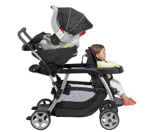 phil&teds Black Vibe Stroller & Second Seat Attachment Double baby