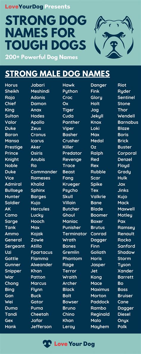 strong masculine male dog names