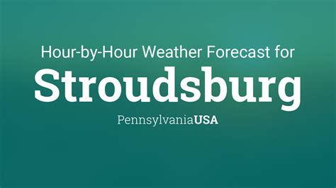 stroudsburg weather hourly