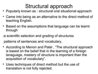 structural method of teaching english