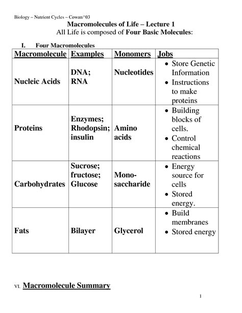 Structure And Function Of Biological Macromolecules Quiz