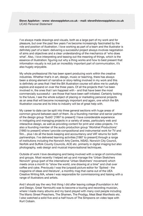 structure of a personal statement ucas