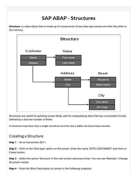 structures in sap abap