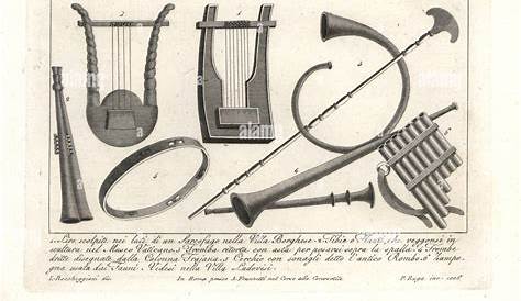 Romani antichi strumenti musicali Foto stock - Alamy
