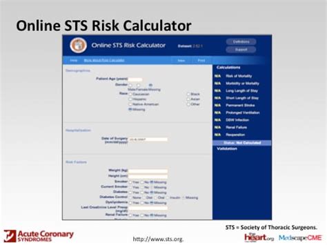 sts online risk calculator