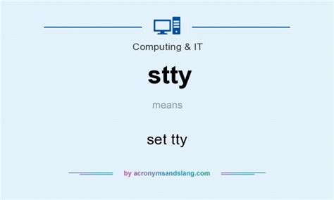 stty meaning in text