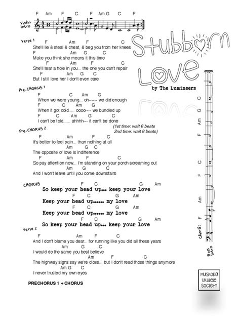 stubborn love chords and lyrics pdf