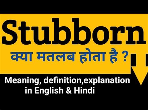 stubborn meaning in hindi synonyms