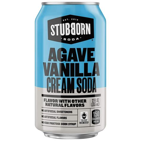 stubborn soda agave vanilla cream soda