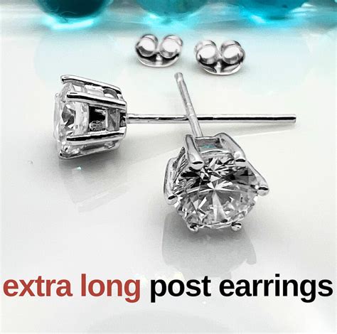 Stud Earrings Long Post