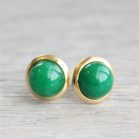 Stud Jade Earrings