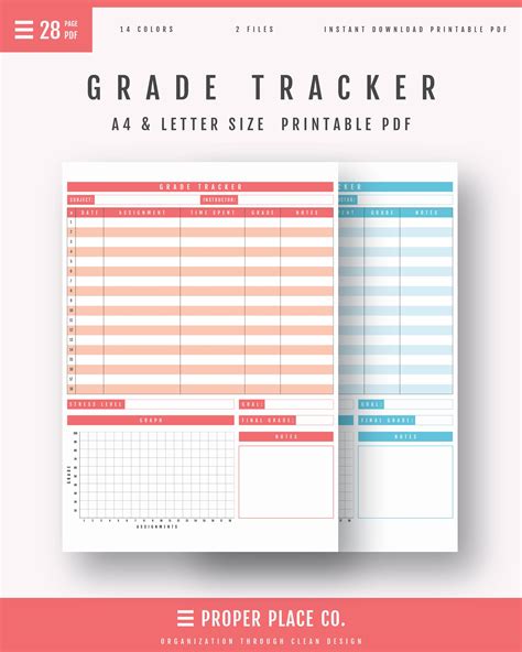Student Grade and GPA Tracker Sample Templates Sample Templates