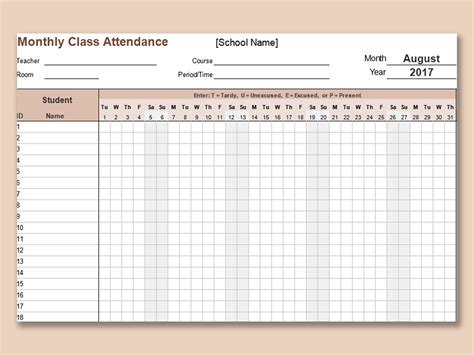 Free Attendance Spreadsheets and Templates Smartsheet