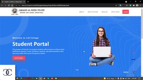 student portal home page